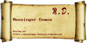Messinger Domos névjegykártya